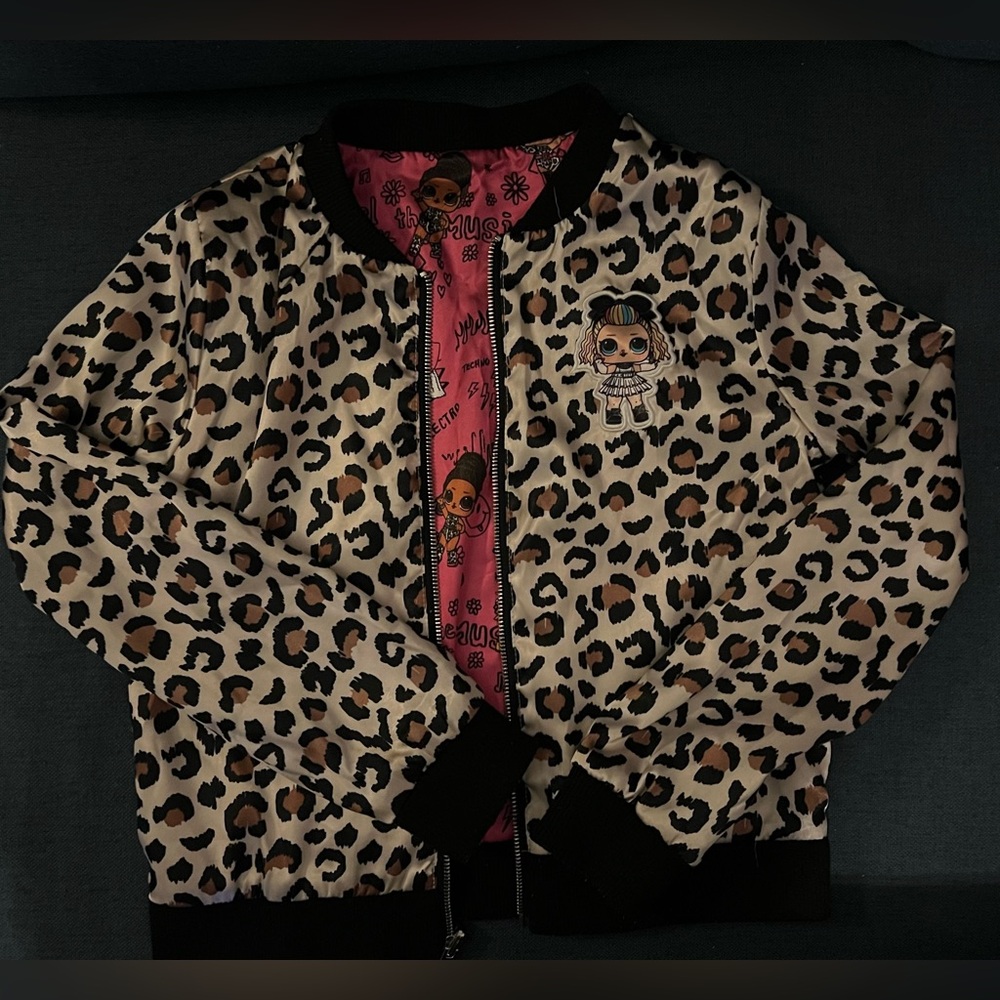 EUC - LOL Surprise Jacket (Leopard/Pink Reversible) - Size 10/12